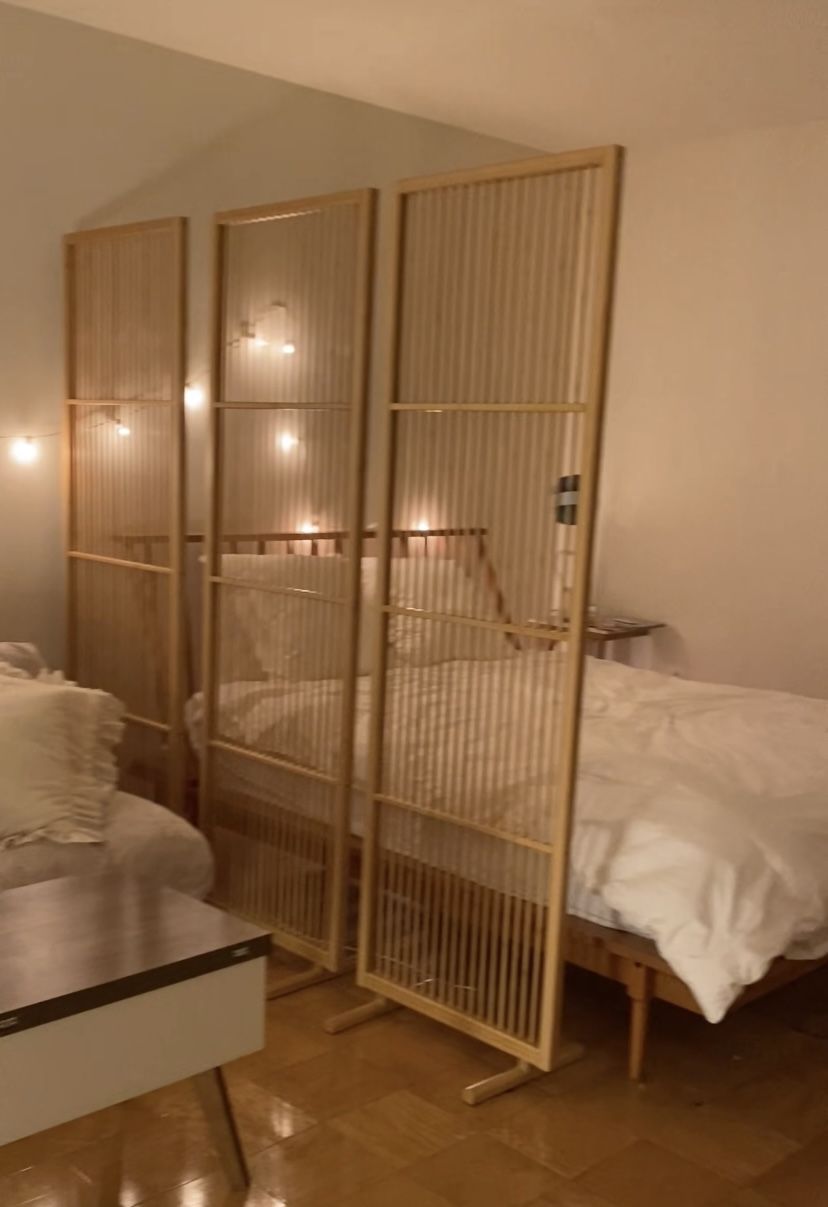 Set of 3 Wooden Room Dividers 