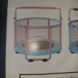 Brand New Toddler Tranpoline With Enclosure & Adjustable Gymnastics Bar