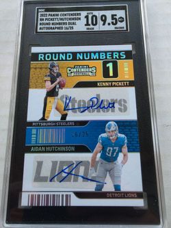 Kenny Picket/ Aidan Hutchinson Graded Autographed Card
