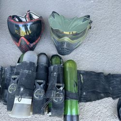 Paintball Mask, Marker,pods,gear