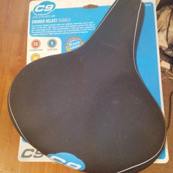 CLOUD  NINE{C9}black leather padded bicycle seat{saddle}