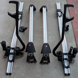 OEM BMW 3 Series F30 Roof Rack Base With 2 Bike Bicycle Carriers