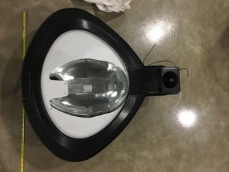 Large Halophane outdoor commercial light lamp