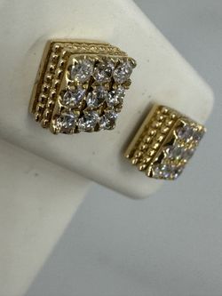 Gold Earrings Diamond Earrings