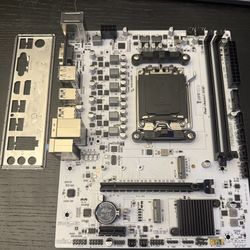 White Motherboard AMD Compatible AM5 DDR5