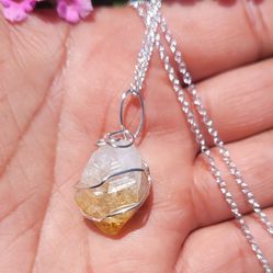 Citrine Crystal Necklace 