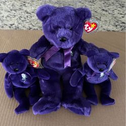 “RARE”!!! “1st EDITION ”!!! 2-1997 TY “RETIRED”Princess Beanies &  1-1998 TY Princess Buddie. (Only 1 Owner)!!!MINT😎