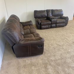 Recliner Couch And Loveseat *Free Delivery*