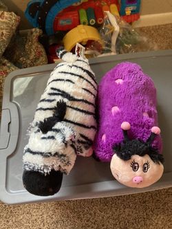 Zebra and ladybug Pillow Pets Pee-Wees stuffed animals!