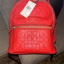 Coach Charter Backpack 24 In Signature Leather