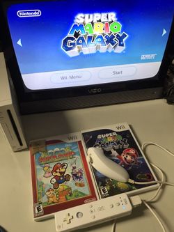 Nintendo Wii ~ Super Mario Galaxy ~ Super Paper Mario ! ~ Plug and Play !