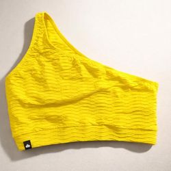 Booty by Brabants Original One Shoulder Sport Bra Top in Yellow OS