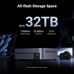 UGREEN NASync DXP480T Plus NAS, Intel i5 1235u 10-Core CPU, 10GbE Port