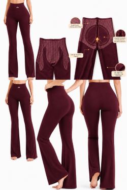 High waisted compression flare leggings