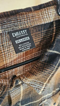 Embassy Clothing Co. Plaid Flannel Shirt 2XL
