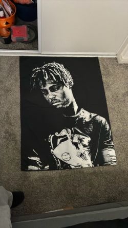 Juice WRLD & XXXTentacion Legends Wall Tapestry Black and White Rap Merch Banner