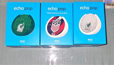 Amazon Echo Pop Limited Soccer Edition USA, MEXICO