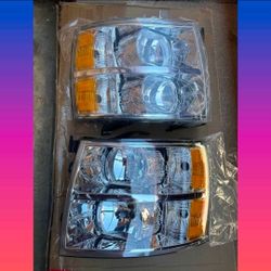 07-13 Chevy Silverado Headlights Faros Calaveras Micas Luces Lamps
