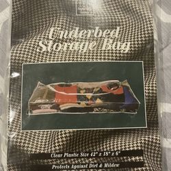 Signature Series Underbed Storage Bag Clear Plastic 42”x18”x6” Fully Zippered