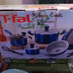 T-fal Easy Care Ceramic Non Stick 12 Pots N Pans