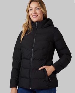 WOMEN'S MIDWEIGHT PUFFER TECH JACKET - BLACK / M