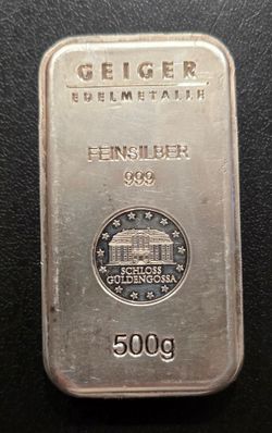 GEIGER 500 grams (17.637 ounces) .999 Silver Bar