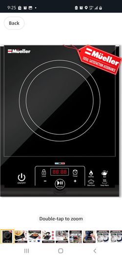 Mueller RapidTherm Portable Induction Cooktop Hot Plate Electric Stove Top Burner Camping Pot Child Lock Proof