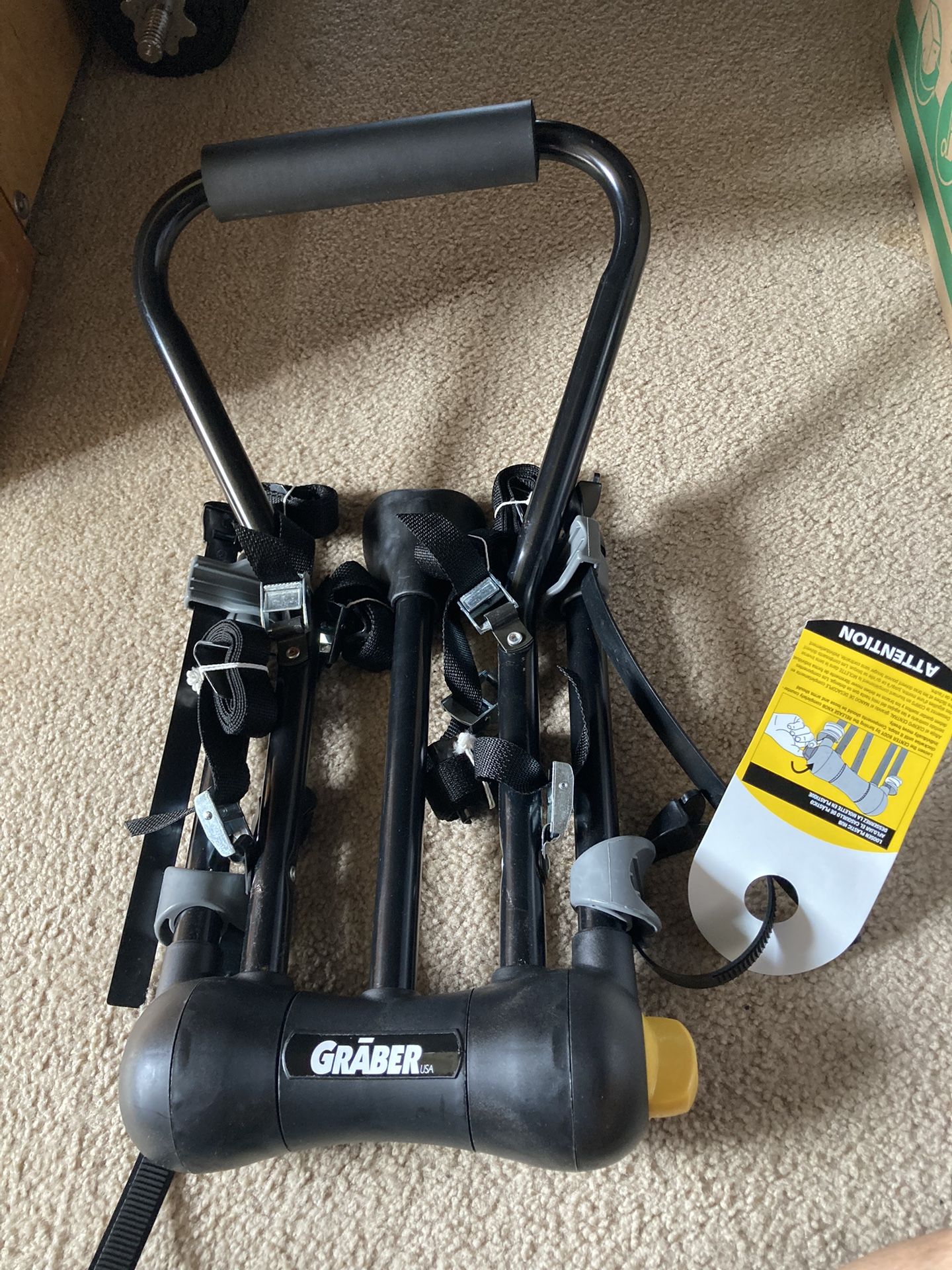GRABER USA TRUNK MOUNT 2 BIKE UPRIGHT BICYCLE CARRIER RACK
