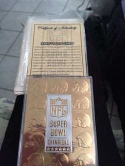 23 KT gold super bowl champions trading card