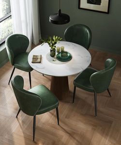 Dining Chairs Set of 4,  Leather,