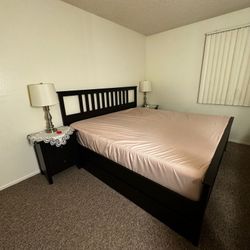 IKEA King Bed Frame w/ Storage (Without The Mattress)