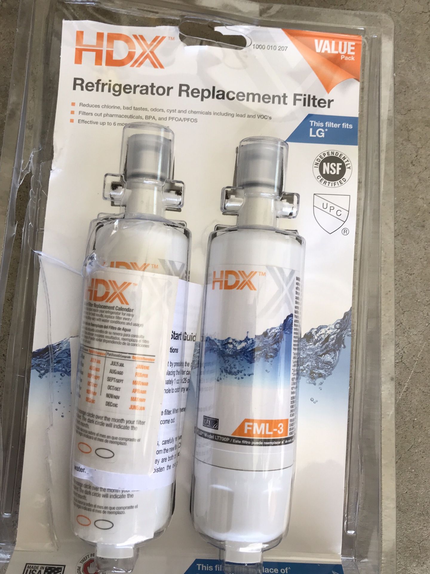 HDX FML-3 Refrigerator Replacement Filter LG LT700P