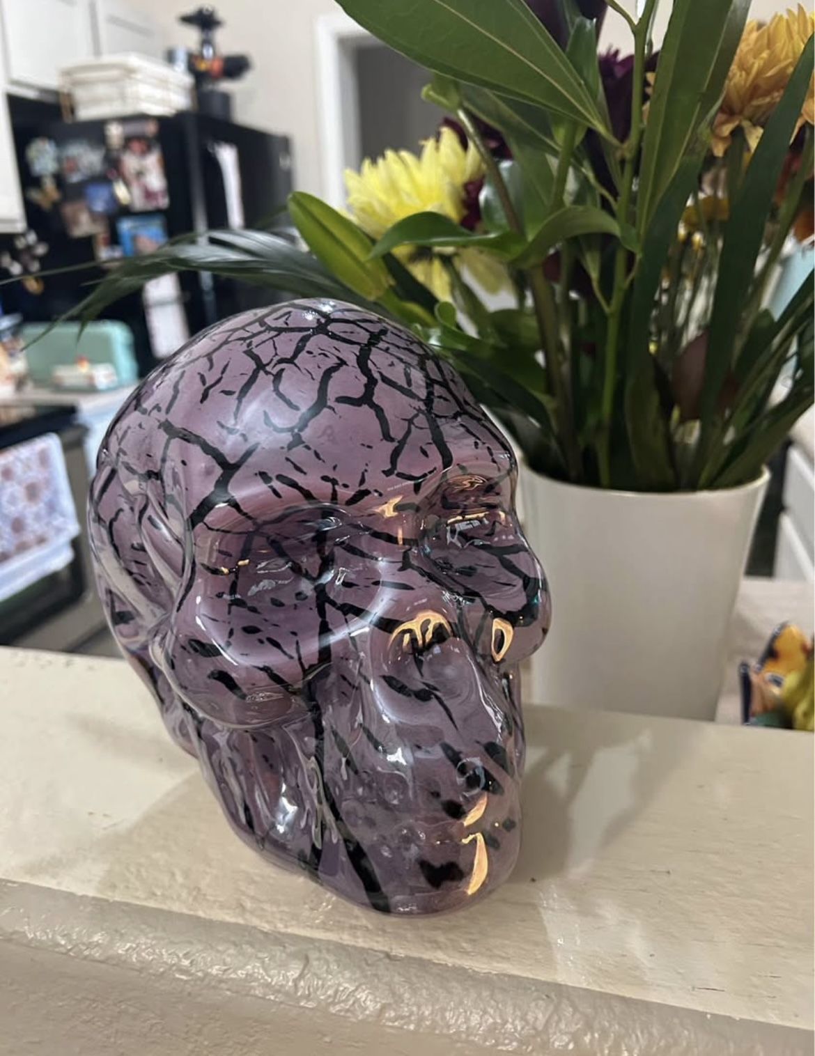 Marbled Glass Skull $6