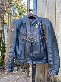 Alpinestars Motorcycle Jacket Size 52 Large Leather