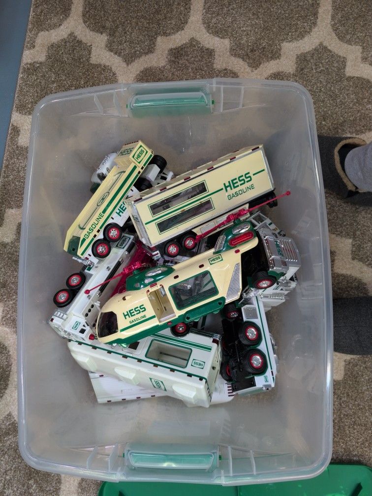 Old Hess Trucks By The Box