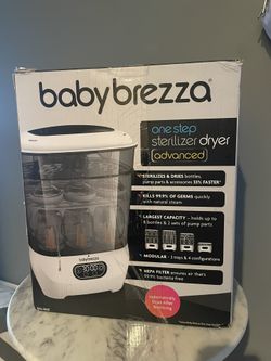 Baby Brezza Bottle Sterilizer and Dryer Advanced – 33% Faster - Largest Capacity Steam Sanitizer - Universal Sterilization Machine for All Bottles + P