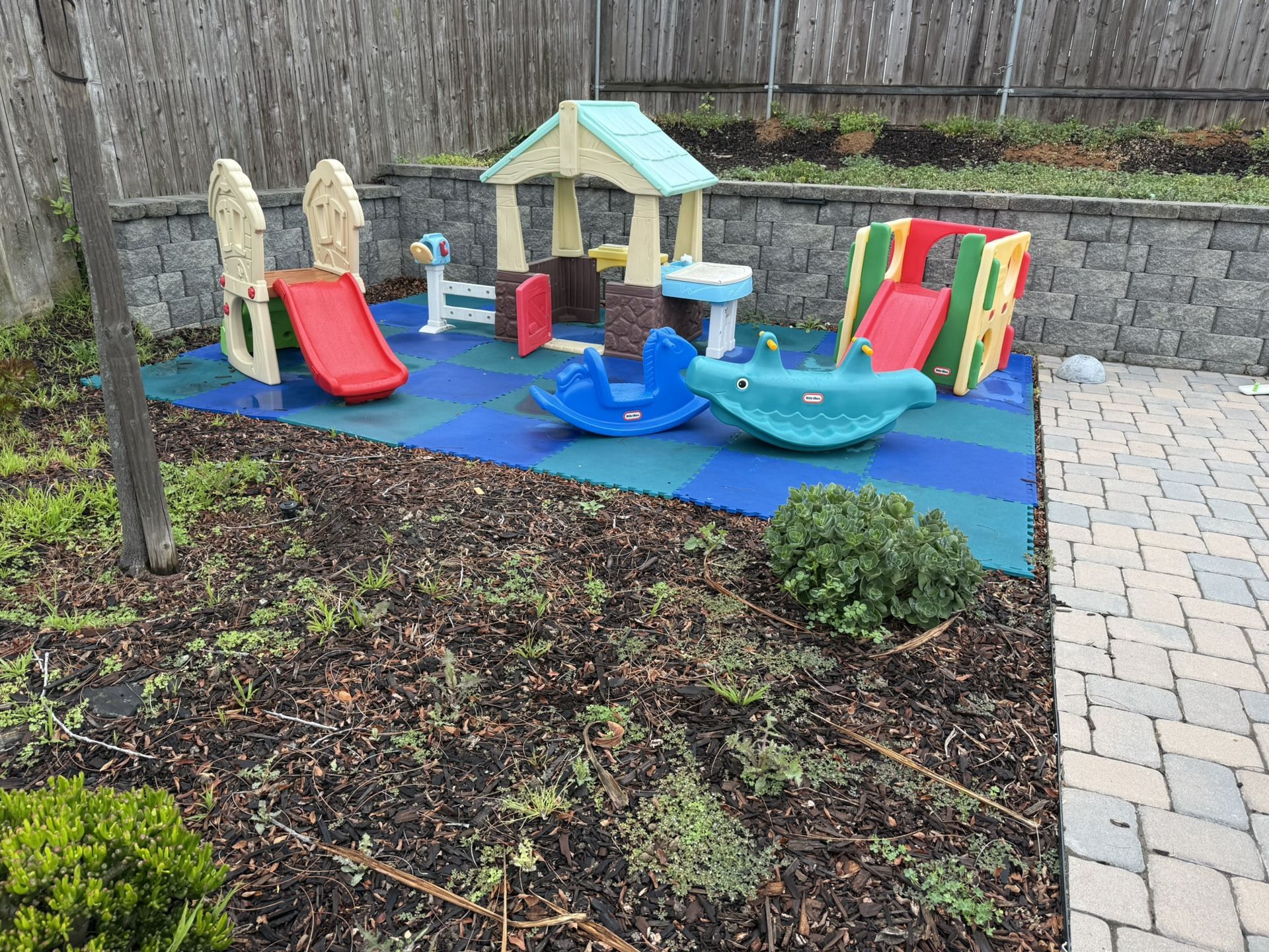 Outdoor Playhouse And Slide