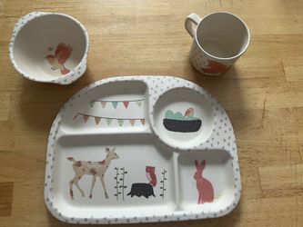 Love Mae Kids Bamboo Plate Set