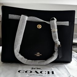 Black Leather Coach Bag