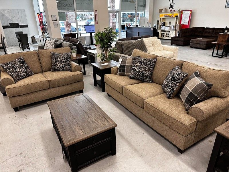 2 Pcs Living Room Set Sofa and loveseat 