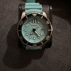 Citizen Eco Drive Tiffany Dial And Leather Strap