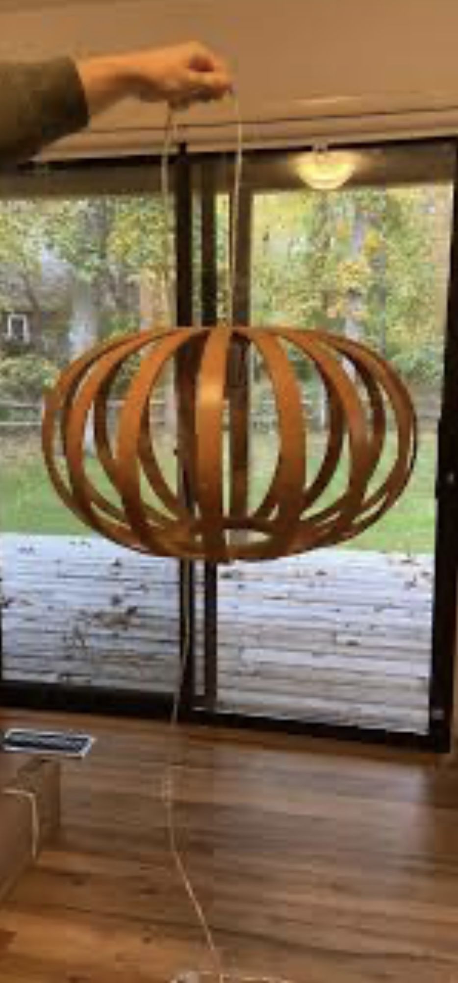 West Elm Bentwood Pendant Light. Please Read The Description