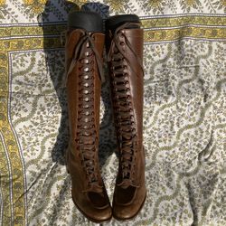 1920 Vintage Hand Made Leather Boots