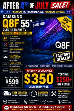 🔥 BRAND NEW SAMSUNG Q8F 55" QLED 4K TV — $350 DELIVERED 🔥