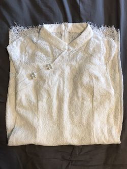 White Chinese Dress Cheongsam Size XS/S