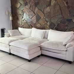 3 pcs Sofa with ottoman