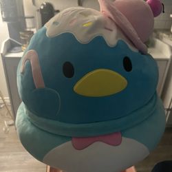 Huge Squishmallow blue Tuxedo Sam