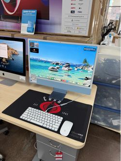 Apple iMac 24” 4.5K Retina M3 All-in-One Desktop (2023) - Blue