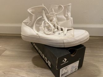 All White converse size 6.5 women