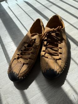 Men's Outdoor Casual Comfortable Soft Sole Leather Shoes British Low Top Shoes